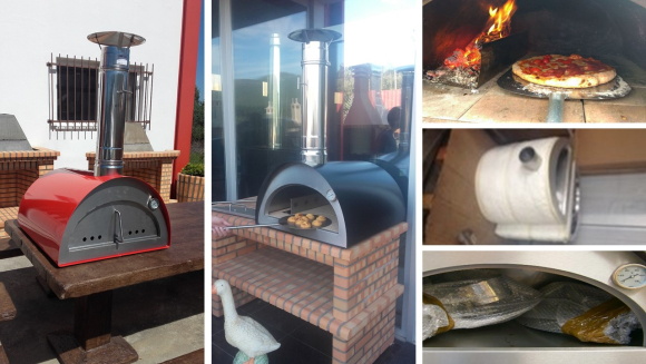 Portugisisk Pizzaovn i rustfri stål (SORT)