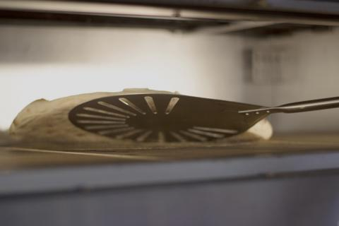 Pizza spinner Azzurra line, Aluminium, Hoved: Ø17cm, håndtag længde: 75 cm